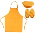 thumbnail image 1 of Kids Chef Set Complete Kids Kitchen Gift Playset with Chef’s Hat Apron and Cooking Sleeve for Cooking Baking Painting Decorating Party (Orange), 1 of 7
