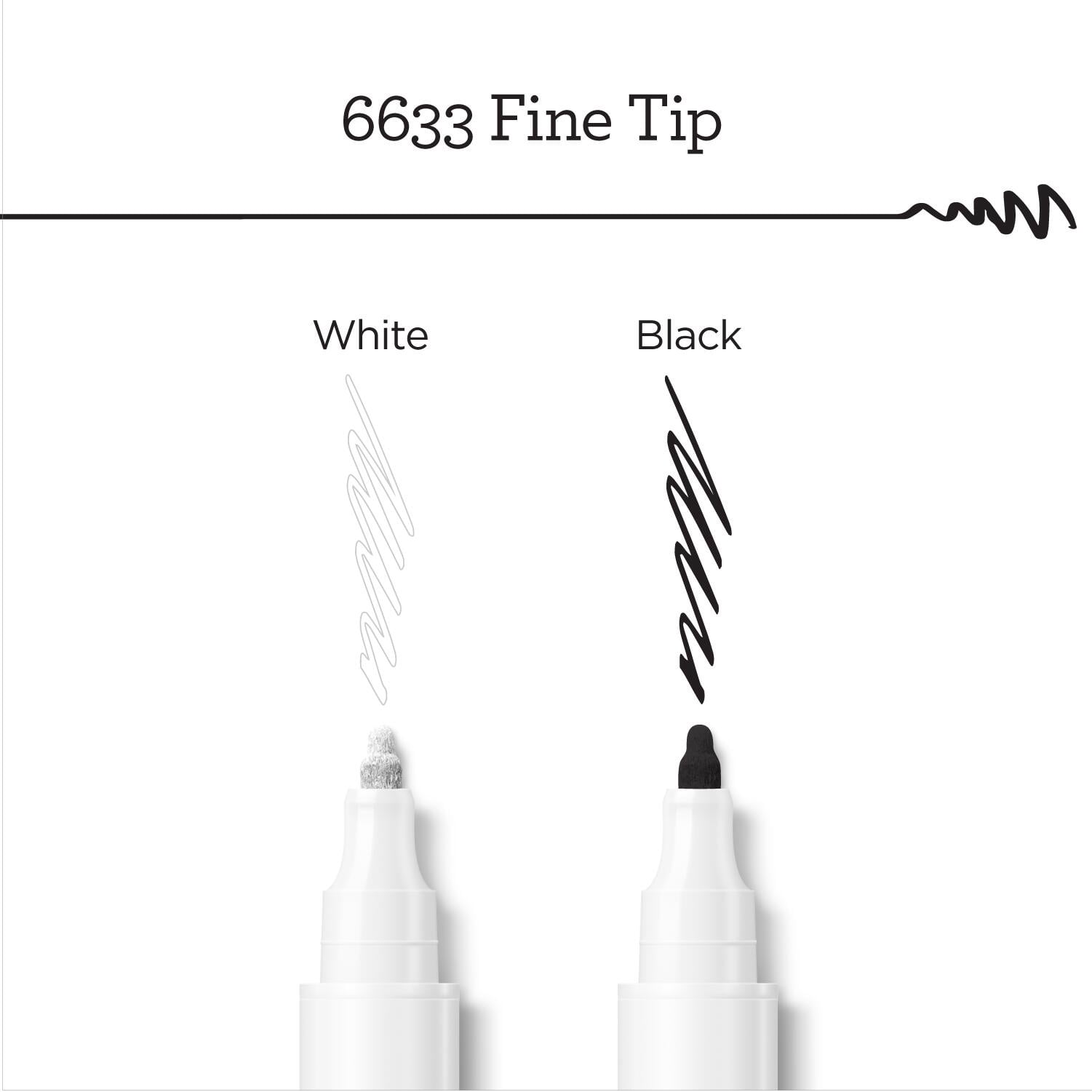 Apple Barrel Multi-Surface Fine Tip Paint Pens Set, Black & White, 2 Piece