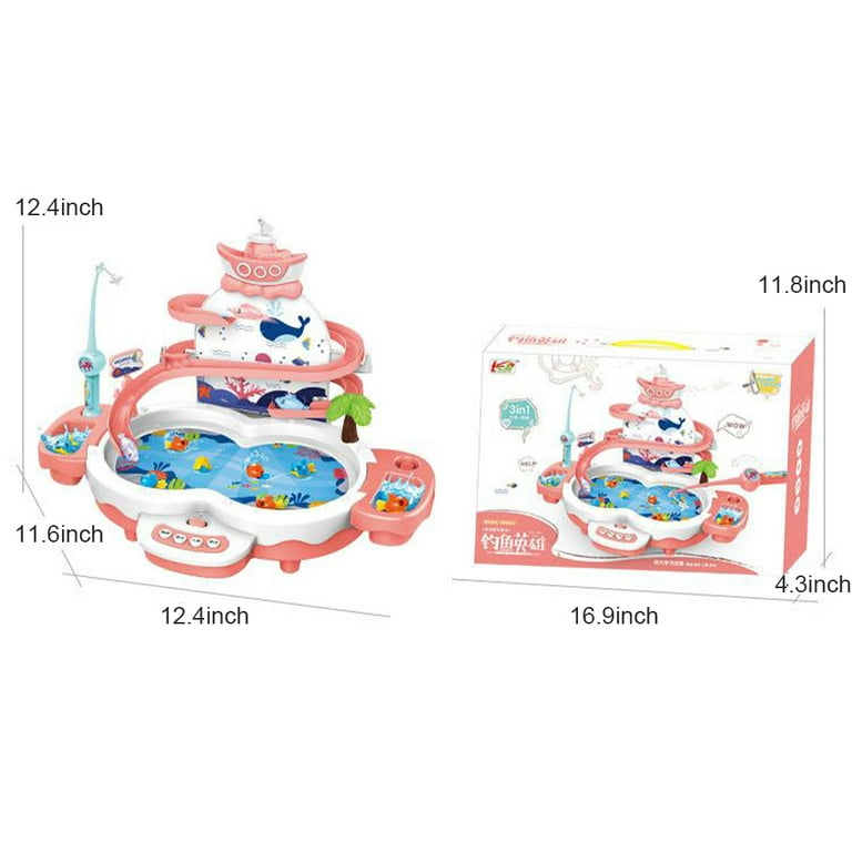 Godderr Baby Toys Fishing Game for Kids 3-5 Magnetic Fishing Toys with  Fishing Poles , Toddler Bath Toys for Toddlers, Outdoor Pool Water Toys for