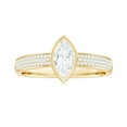 thumbnail image 4 of Rosec Jewels Moissanite Solitaire Engagement Ring for Women - 4X8 mm Marquise Moissanite Ring - D-VS1 Quality, 14K Yellow Gold, US 11.00, 4 of 8