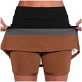 thumbnail image 2 of Pantalones Cortos Atléticos de Mujer de Cintura Alta Pantalones Ligeros de Impresión Delgados con Bolsillos, 2 of 6