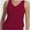 Wine red, variant on Women V Neck Tank Tops Summer Sleeveless Casual Tops Loose Fit Banded Bottom Shirts