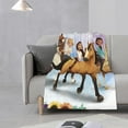 thumbnail image 4 of Manta con estampado multicolor, manta de franela súper suave, ligera y esponjosa, manta de cama Spirit Riding Free, 4 of 8