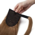 thumbnail image 4 of MY-LADY Women Clip in Ponytail Thick 100% Remy Human Hair Extensions Warp Around One piece Hairpiece Straight, 4 of 9