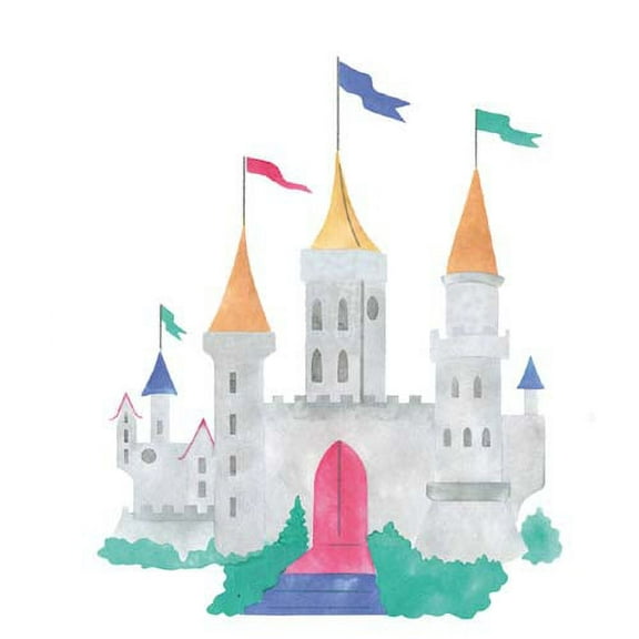 Single Castle Wall Stencil SKU #2832 by Designer Stencils