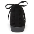 thumbnail image 4 of Womens Faux Leather High-top Lace-up Laser-cut Sneakers, 4 of 8