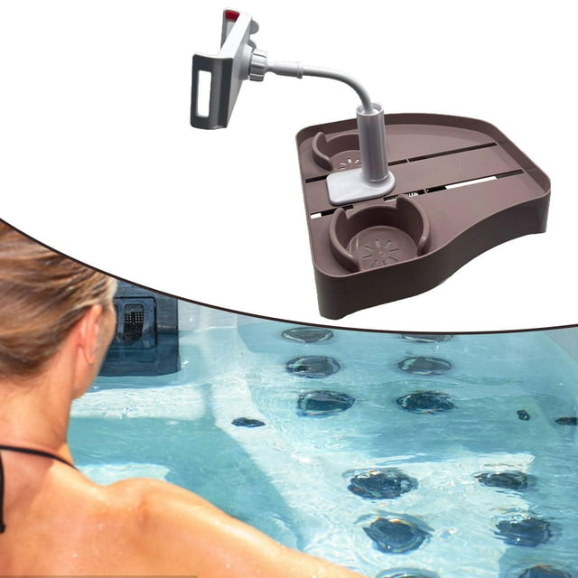 Bandeja auxiliar para , mesa auxiliar ajustable, accesorios para , bandeja para servir 3 en 1, soporte para bebidas de spa para patio,