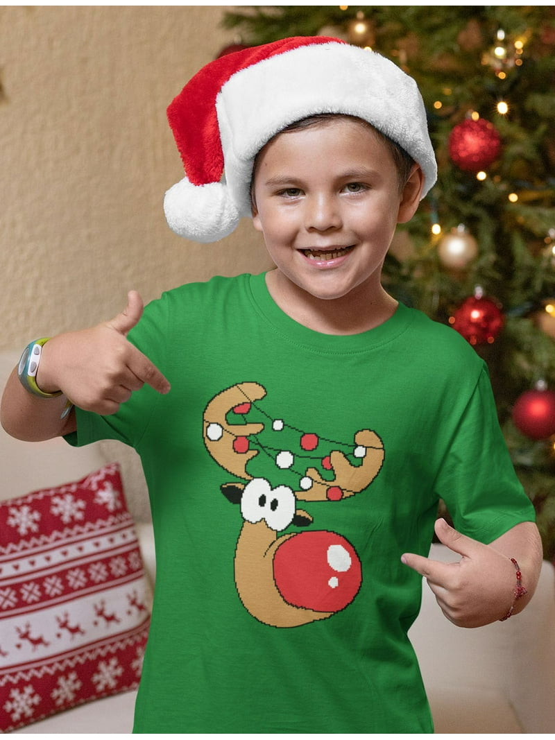 Reindeer Shirt Infant Toddler Kids Boys Girls Ugly Christmas