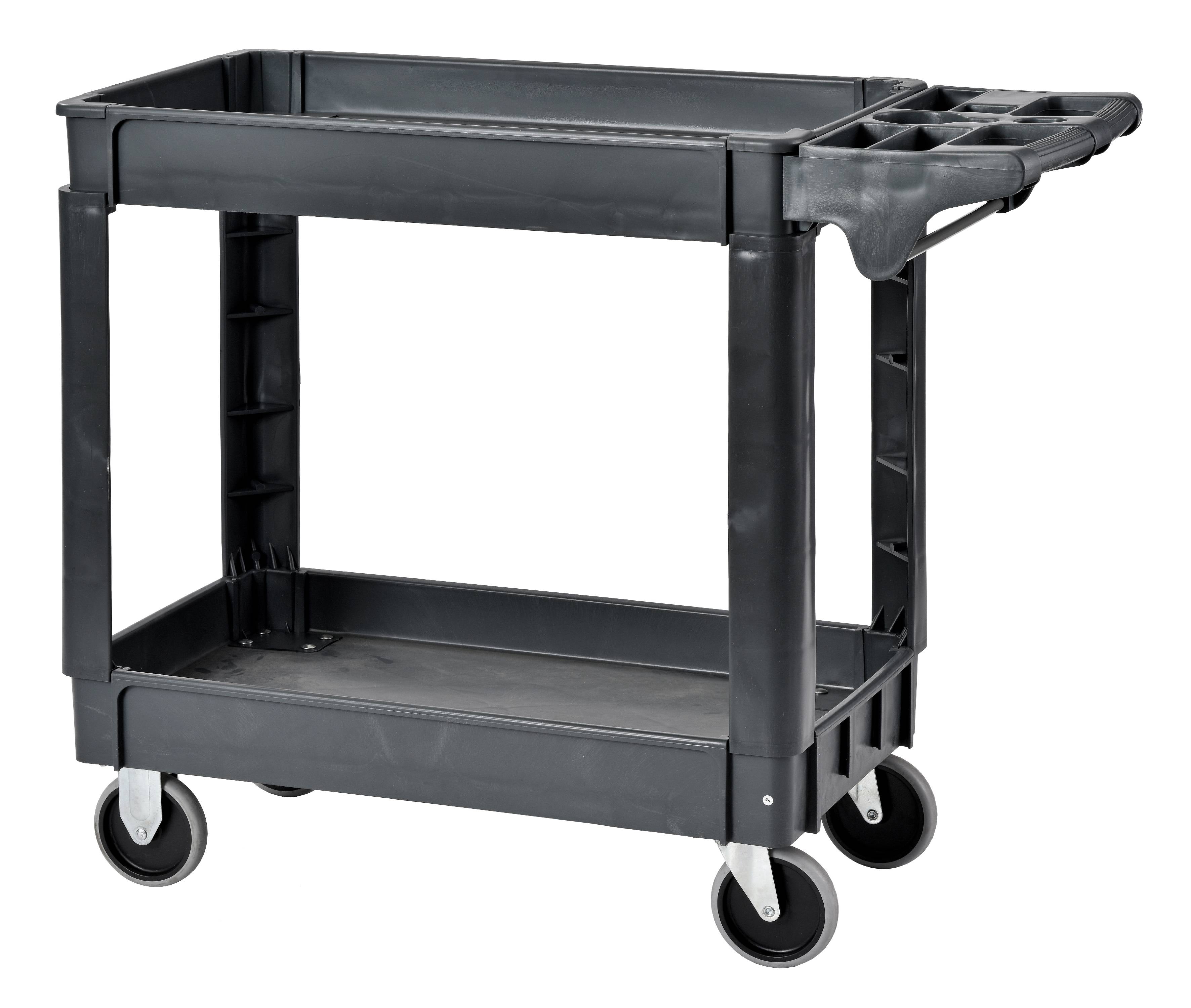 Sandusky Heavy-Duty 2-Shelf Utility Cart with 5