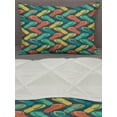 thumbnail image 3 of Flip Flop Comforter & Sham Bedding Set, Simplistic Design of Soft Pastel Colored Thong Sandals Forming Zigzag Pattern, 3 pcs Duvet Set Microfiber Filling Quilt, 5 Sizes, Multicolor, by Ambesonne, 3 of 4