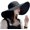 Black, variant on Women's Sun Straw Hat Wide Brim Stylish and Comfortable UPF 50+ Protection Foldable Floppy Beach Hats for Outdoor Activities