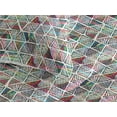 thumbnail image 3 of Ambesonne Geometric Quilted Bedspread Set 3 Pcs, Boho Triangles Sketchy, King, White and Multicolor, 3 of 4