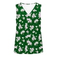 thumbnail image 3 of Mujeres sin mangas Tops verano no posicionado impreso rayas V-cuello capa base blusa casual, Mujeres V-cuello de verano Tops, 3 of 6