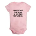 thumbnail image 2 of iDzn I Want People To Be Afraid of How Much They Love Me Funny Rompers For Babies, Newborn Baby Unisex Bodysuits, Infant Jumpsuits, Toddler 0-24 Months Kids One-Piece Oufits, 2 of 5
