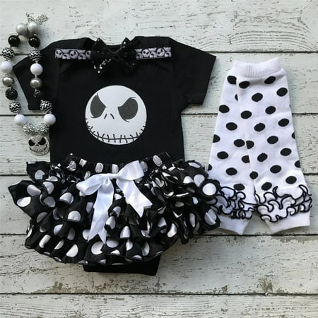

Canrulo Newborn Baby Girl 3PCS Halloween Outfits Clothes Romper Bodysuit Tutu Shorts Pants Set Black 3-6 Months