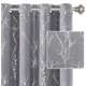 thumbnail image 1 of Cortinas opacas para dormitorio con estampado de papel de aluminio, rama de árbol, rama de árbol, aislamiento térmico, con ojales, cortinas que bloquean la luz, gruesas y suaves cortinas para ventana para sala de estar, 52 x 84 pulgadas, salvia, 2 paneles, gris, 52 pulgadas de ancho x 63 pulgadas de largo, 1 of 5