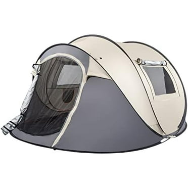 4 Person Easy Pop Up Tent Waterproof Automatic Setup 2 Doors-Instant Family Tents for Camping Hiking & Traveling