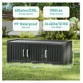 thumbnail image 3 of Shoe Storage Cabinet, Waterproof Shoe Organizer with Adjustable Shelves, UV-Resistant Entryway Shoe Cabinet with 3 Barn Doors for Indoor Outdoor, Foyer, Hallway, Living Room,Black, 3 of 9