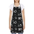 thumbnail image 2 of Zufioo Ho-Ho-Ho 2 Print Tie-up Apron, Unisex Kitchen Apron - Oil-proof, Stain-proof and Waterproof, Suitable for Restaurants and Service Industries-One Size, 2 of 9
