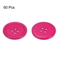 thumbnail image 3 of 60uds 40L Costura Botones 1(25mm) Resina Redondo Plano 4 Agujeros Artesanía Botones para Coser Ropa y Bricolaje, Oscuro Rosa, 3 of 5