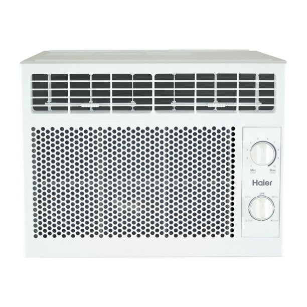 Haier 5 050 Btu Mechanical Window Air Conditioner For Small Rooms Up To 150 Sq Ft 5000 115v White Walmart Com