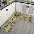 thumbnail image 3 of Kitchen Rugs and Mats Non Skid Washable Text Board Sunflower Flowers Kitchen Mat and Rug Set,Floor Cushion Waterproof Rug,Rubber Backed Area Rugs for Kitchen Laundry, 3 of 7