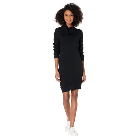 Splendid Cowl Sweater Dress Black LG (Women's 10-12)