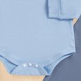 thumbnail image 6 of HCNTES Baby Boy Winter Clothes Newborn Baby Boy Outfit Fall Winter Clothes Solid Plain Long Sleeve Romper Jumpsuit Overall Pants Hat Set, 6 of 7