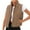 Khaki, variant on Ediodpoh Women's Casual Warm Solid Color Pocket Jacket Jacket Vest Padded Waistcoat Vest for Women Beige S