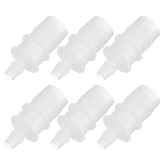 Uxcell 1/3" to 3/4" 6 Pcs Plastic Hose Barb Fittings, Reducer Tube Fittings Pipe Adapter Kit for Air Gas Water System
