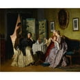 thumbnail image 3 of Jean Carolus 14x12 Black Modern Framed Museum Art Print Titled - The Eavesdropper (&nbsp;1880), 3 of 5