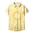thumbnail image 4 of Fiudx Ofertas Relámpago Camisa con Botones de Solapa Estampada Informal Regular de Manga Corta a La Moda para Mujer, 4 of 5