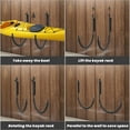 thumbnail image 5 of FDB Folding Kayak Snowboard Surfboard Paddleboard Wall Cradle Mount Rack Canoe Hanging Wall Frame Canoeing Aquaplane Skis Indoor & Outdoor Storage Rack (1 Pair), 5 of 7