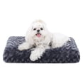 thumbnail image 1 of Cama para perros KSIIA, lavable, de felpa, de lujo, para perros pequeños, color gris oscuro, 1 of 6