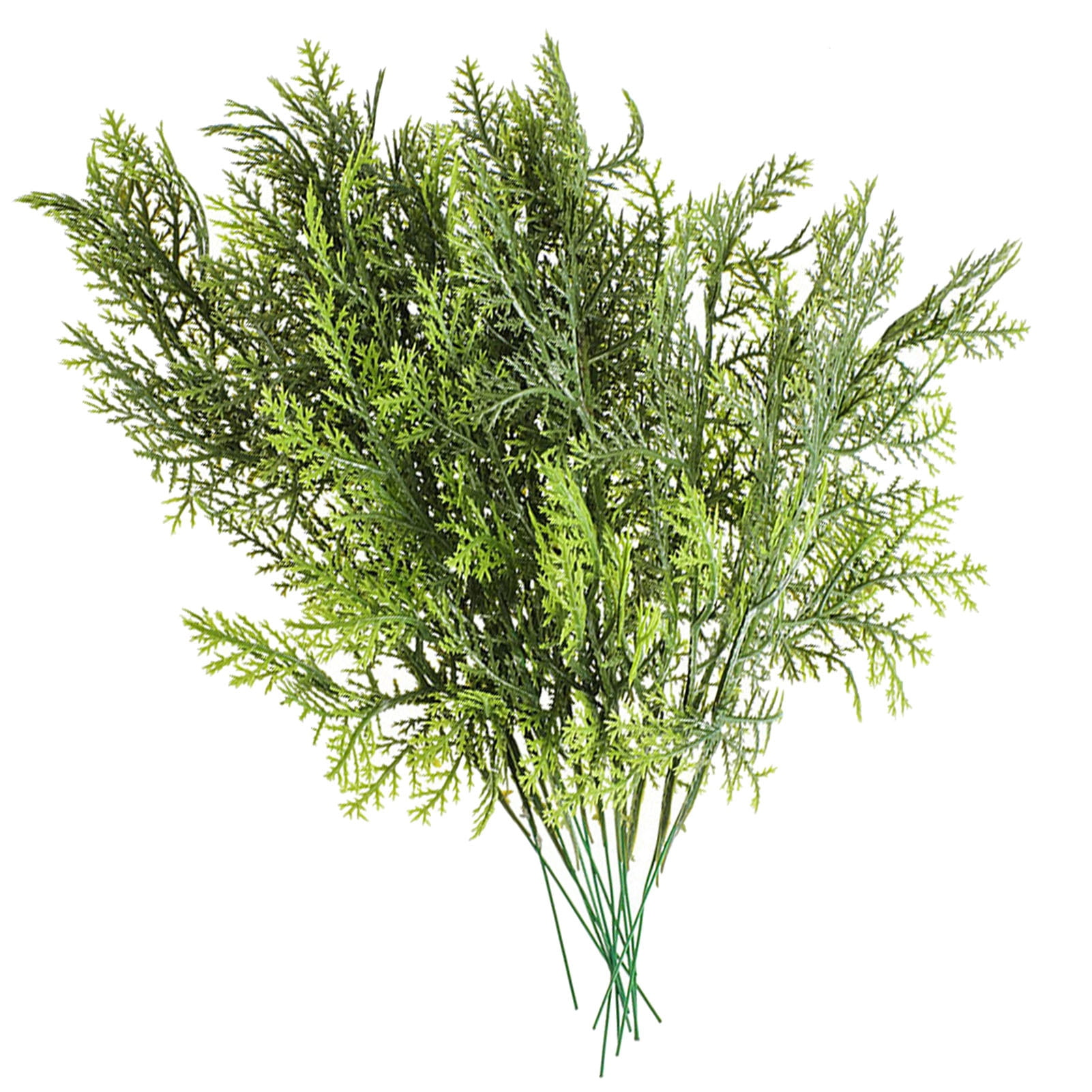 Warkul 30 Pieces Artificial Pine Branches, Christmas Green Pine Needles