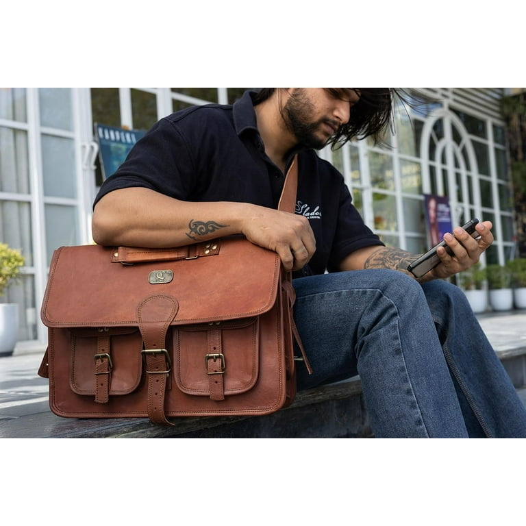 Christmas Gift - Vintage offers Handmade Leather Messenger Bag Laptop Briefcase Best Computer Satchel School Distressed Bag office college bag