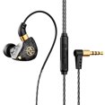 thumbnail image 1 of Audífonos deportivos de alta fidelidad con micrófono, auriculares de música para teléfonos móviles (negro), 1 of 9