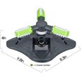 thumbnail image 2 of Aspersor de jardín, rotación de 360°, 3 brazos, sistema de riego automático para césped de gran superficie, conexión rápida impermeable, 2 of 5