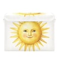 thumbnail image 2 of Foldable Fabric Storage Bin With Handle Collapsible Basket Box Storage With Lid Organizer Watercolor Bckground, 2 of 7