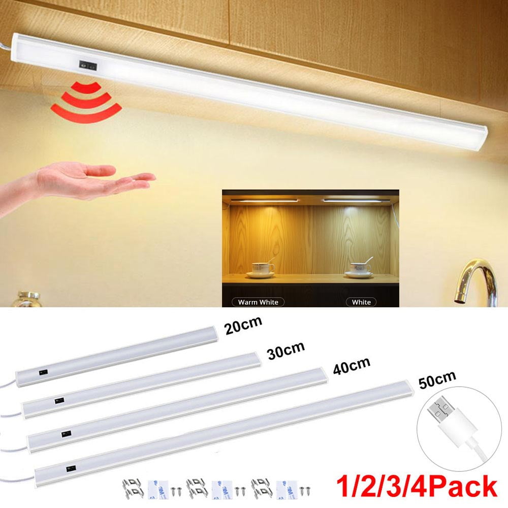 30/40/50cm Touch Sensor Dimmable Under Closet Light Kitchen Cabinet Lighting Kit 