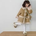 thumbnail image 6 of Beautyzll 2-7T Girls Winter Wool Coat Dress Peacoat for Toddler Kids Heavy Sherpa Jacket Hooded Warm Thicken Windproof Overcoats, 6 of 9
