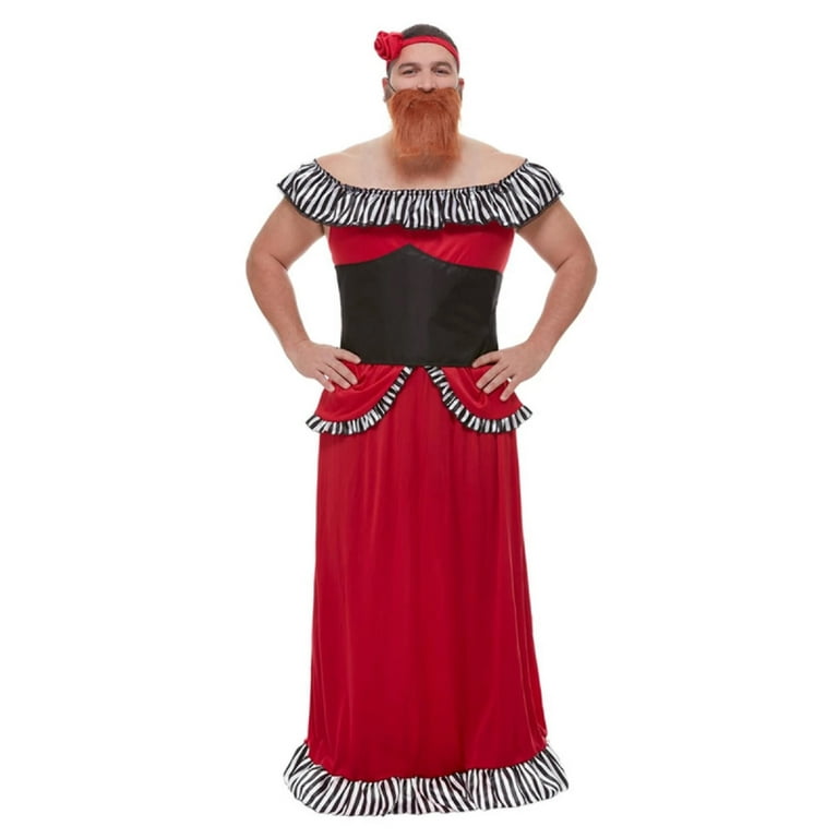 Bearded Lady Costume Adult Red Bearded Lady Costume Adult Red