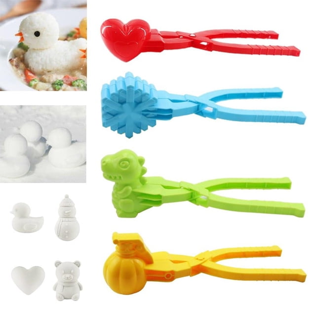 Hbdhejl Duck Rice Duck Rice Diy Animal Shape Rice Duck Rice Spoon Duck Tongs Kids Duck Snowball Making Clips (4Pcs)