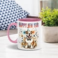 thumbnail image 5 of Happy New Year with Bulldog Fireworks Holiday Xmas Winter 2025 11oz Accent Two-tone Mug Dog Lover Gifts Idea Coffee Tea Cup - 00025, 5 of 5