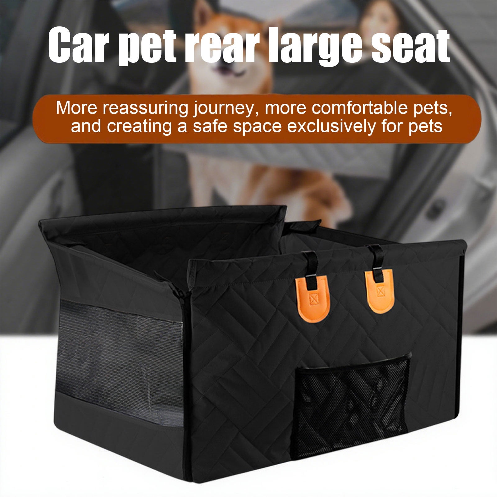 sruoe Dog Bed for Medium dogs, Car Mounted Pet Mat, Outdoor Sofa Dog Bed, Pet Bed Bottom With Hard Mesh, Dog Cage Bed Waterproof Dirt Proof Dog Mat, Pet Bed for Rear Seat Car, 23.6x17.7"