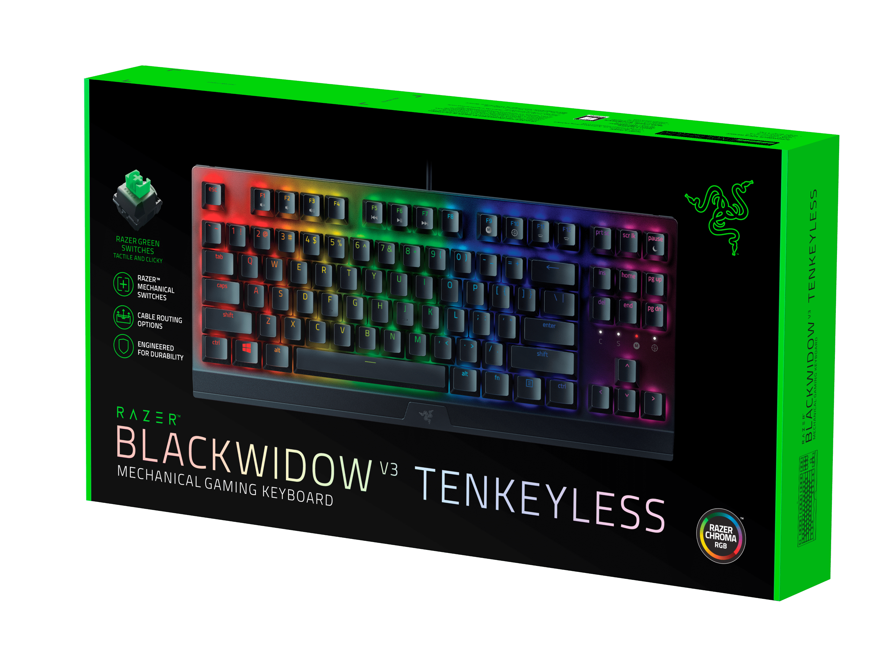 Razer BLACKWINDOWv3 TENKEYLESS メカニカル Tenkeyless Mechanical Keyboard - Razer BlackWidow V3 Tenkeyless
