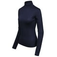 thumbnail image 3 of MixMatchy Women's Long Sleeve Turtleneck Lightweight Pullover Slim Fit Top, 3 of 4