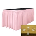 thumbnail image 1 of LA Linen Polyester Poplin Table Skirt 17-Foot by 29-Inch Long with 10 L-Clips, Light Pink, 1 of 4