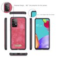 thumbnail image 6 of Allytech Galaxy A52 Case, A52 5G Case Wallet, 2 in 1 Detachable Magnetic Back Cover Zipper Multiple Cards Holder Flip Folio Wallet Protection Case Cover for Samsung Galaxy A52 5G, Red, 6 of 9
