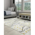 thumbnail image 3 of Unique Loom Whimsy Kids Collection Area Rug - Dinosaur (5' 3" x 8' Rectangle Ivory/Yellow), 3 of 9